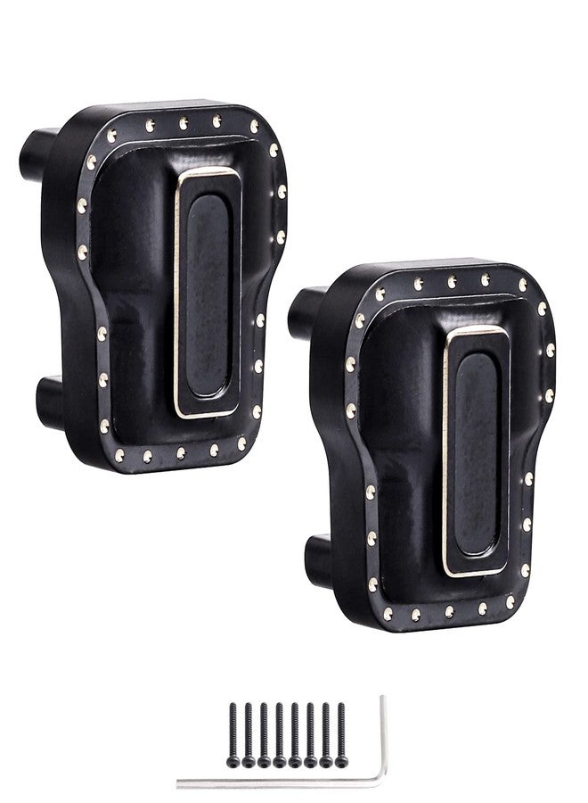 CrazyHobby 18.4g/Each CrazyHobby Brass Diff Covers Axle Covers for TRX4M TRX4MT K10 High Trail F150 Bronco Defender 1/18 Crawler Car, Front & Rear (Black Gold) - Image 1